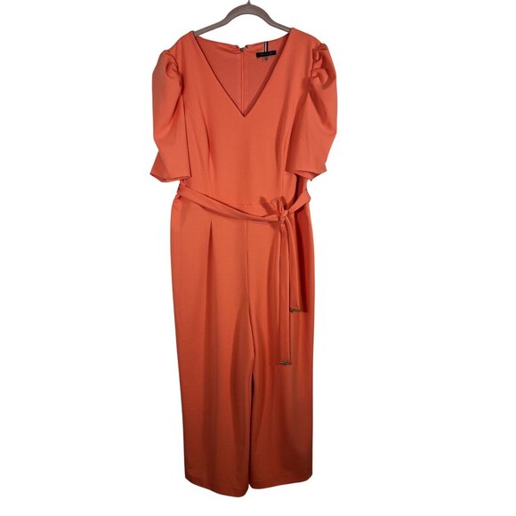 Tommy Hilfiger Pants - Colorful Wide Leg Jumpsuit Pink 14 Cottage Feminine Coquette Valentines Day Lov